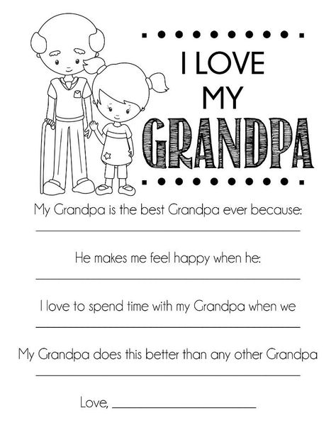 Need a cute way to let Dad – and Grandpa – know how much they are loved? These Father’s Day coloring pages are just the perfect thing. There’s a coloring page for both Dad and Grandpa. Grab some crayons, markers, or colored pencils. After coloring the picture, fill in the provided questions with all the great things you love about Dad or Grandpa. The more detailed and personal you get, the more he’ll love it! #freeprintable #fathersdayprintable #fathersday Grandpa Coloring Pages, Dad Printable, Fhe Lessons, Father's Day Printable, Grandpa Birthday, Primary Lessons, Motor Skills Activities, Singing Time, His Smile