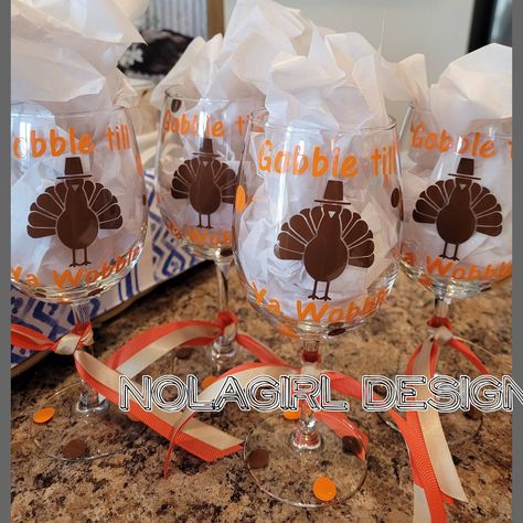 Thanks for the kind words! ★★★★★ "Glasses were great, a hit with everyone. Glasses were as pictured and high quantity." Steve #thanksgiving #orange #hostessgift #partyfavor https://etsy.me/3Ek0XNZ Decorated Glasses, Wine Glass Vinyl, Custom Wine Glasses, Personalized Wine Glasses, Personalized Wine Glass, Wine Parties, Gift Table, Personalized Wine, Affordable Gifts