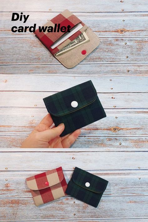 Gift Card Wallet Diy, Diy Card Pouch, Small Wallets For Women Diy, Coin Wallet Diy, How To Make Wallets Diy, Mini Wallet Pattern, Sewing Card Holder, Sew Card Holder, How To Make A Wallet