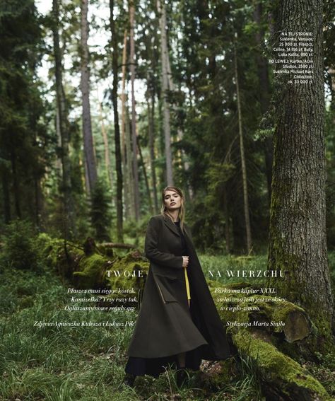 Woods Editorial Photoshoot, Forest Fashion Photography, Forest Editorial, Nature Editorial, Forest Fashion, Wood Fashion, Studio Photography Fashion, Winter Photoshoot, Photographs Ideas