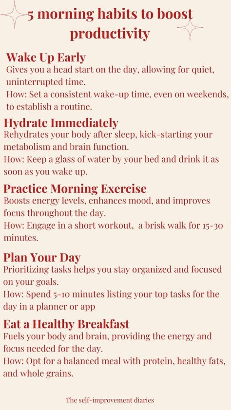 Incorporating these habits into your morning routine can set a positive tone for the rest of the day and significantly boost your productivity. Fall Morning Routine, Building Habits, Healthy Habits Motivation, Hormonal Health, Morning Habits, Stay Grounded, Boost Energy Levels, Mood Enhancers, Boost Productivity