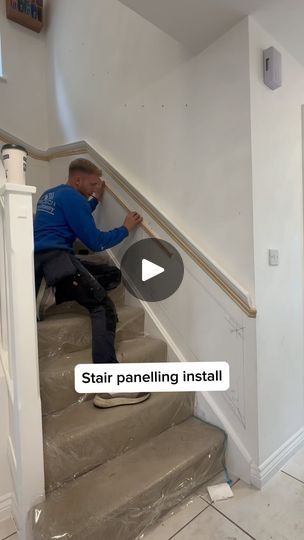 12K views · 792 reactions | STAIR PANELLING INSTALL 
#stair #panel #installation #home #improvement #interior #hall #stairs #homedecoration #wall #instagood #instadaily #foryou #for #fyp #foryoupage #foryourpage | Precision Joinery & Carpentry | Sonny Fodera · Somedays (MK Dub) Stair Accent Wall, Stair Panelling, Walls Panels, Panelling Ideas, Accent Wall Panels, Stair Paneling, Hall Stairs, Accent Walls, Joinery