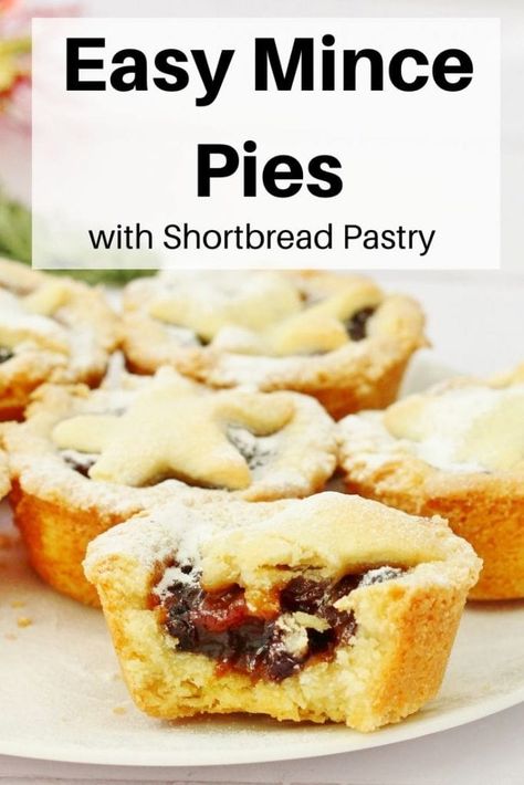 Mincemeat Tarts Recipe, Minced Meat Pie Recipe, Mince Pie Pastry, Mincemeat Recipes, Fruit Mince Pies, Mincemeat Pie, Shortcrust Pastry Recipes, Mince Pie Recipe, Homemade Shortbread