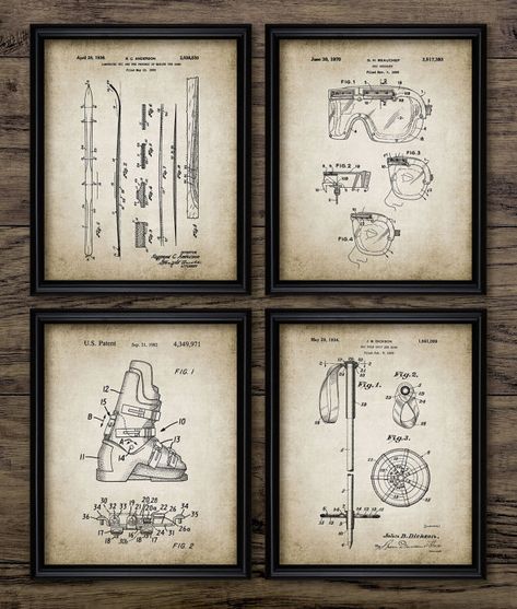 Firefighter Decor, Wall Art Set Of 4, Wine Wall Art, Wine Wall, Home Decor Sets, Patent Art, House Fire, Patent Prints, Retro Home Decor