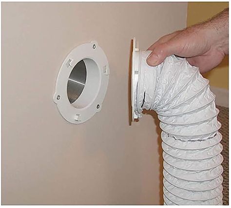 Amazon.com: Dryer Dock The Original Dryer Vent Quick Release - Two-Piece Dryer Hose Quick-Connect, Twist & Lock Tight, Fits 4 Inch Tubes: Home Improvement House Vents, Indoor Dryer Vent, Dryer Hose, Dryer Vent Hose, Dryer Duct, Portable Dryer, Wall Vents, Exhaust Vent, Vent Cleaning