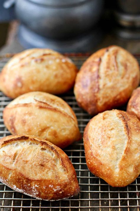 Artisan Rolls, Crusty Rolls, German Bread, Knead Bread Recipe, Homemade Bread Recipes Easy, Artisan Bread Recipes, Seed Bread, Baking Stone, No Knead Bread