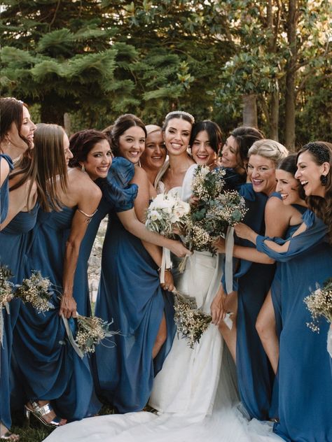 In this collection, we have handpicked a selection of deep and elegant dusty navy bridesmaid dresses in a variety of styles and beautiful designs. Each one of this collection exudes unique charm, perfectly displays the noble temperament of the bridesmaids. Fit: Please refer to the Size Chart. Blue And Gold Wedding Bridesmaid Dress, Bridesmaids Same Color Different Dress, Blue Dresses For Bridesmaid, Neptune Blue Bridesmaid Dresses, November Wedding Bridesmaids Dresses, Slate Blue And Navy Wedding, Navy Blue Bridesmaid Dresses Fall, November Wedding Blue, Indigo Bridesmaid Dress