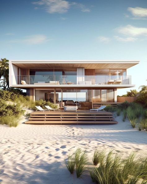 Wooden House Exterior, Sliding Wooden Doors, Natural Wood Siding, Stone Foundation, Shoji Screens, Beach House Aesthetic, Wooden House Design, Beach House Exterior, Modern Villa Design