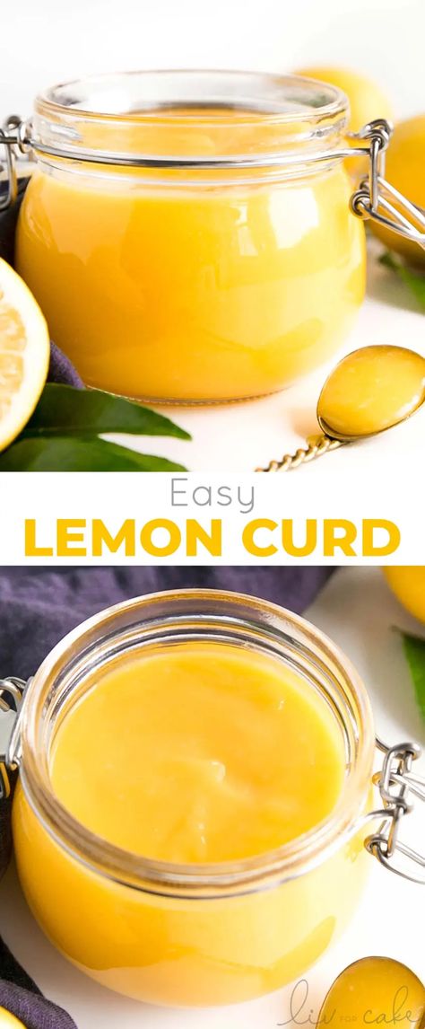 The easiest lemon curd recipe you will ever make! It's the perfect sweet-tart addition to your cakes, pastries, and a variety of other baked goods. | livforcake.com Microwave Lemon Curd, Desserts Pudding, Easy Lemon Curd, Cheesecake Oreo, Lemon Bar, Lemon Curd Recipe, Curd Recipe, Cake Fillings, Lemon Pie