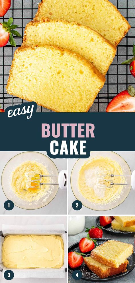 Whip up nostalgia with this classic Butter Cake recipe! Perfectly moist and delightfully simple, it's a must-try for any baker. 🍰 #ButterCake #EasyBaking Classic Butter Cake, Homemade Butter Cake Recipe, Soft Butter Cake Recipe, Simple Cake Recipe For Beginners, Dutch Butter Cake Recipe, Simple Butter Cake, Moist Butter Cake Recipe, Easy Butter Cake, Best Butter Cake Recipe