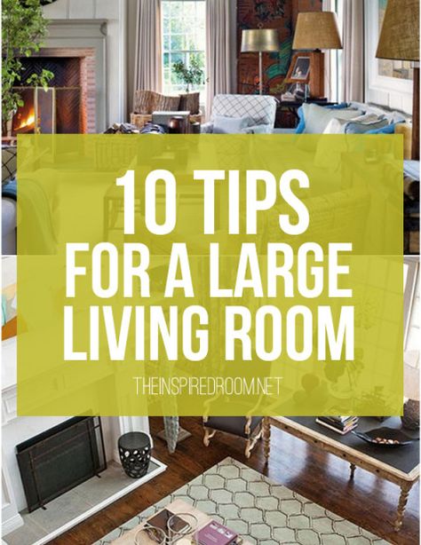 Since living and dining areas in my condo are one in the same, I'll be using some of these tips. Awkward Living Room Layout, Large Living Rooms, Small Room Decor, Large Family Rooms, Furniture Placement, Up House, Livingroom Layout, Furniture Layout, Room Remodeling