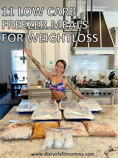 Low Carb Make Ahead Meals, Low Carb Freezer Meals Make Ahead, Batch Cooking Freezer, Freezer Bag Meals, Low Carb Freezer Meals, Freeze Meals, Sia Cooper, Diary Of A Fit Mommy, Freezer Food