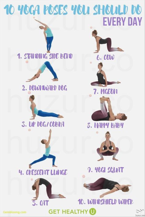 yoga poses for intermediate Daily Yoga Routine, 10 Yoga Poses, Latihan Yoga, Yoga Beginners, Easy Yoga Poses, Yoga Posen, Yoga Moves, Basic Yoga, Easy Yoga Workouts