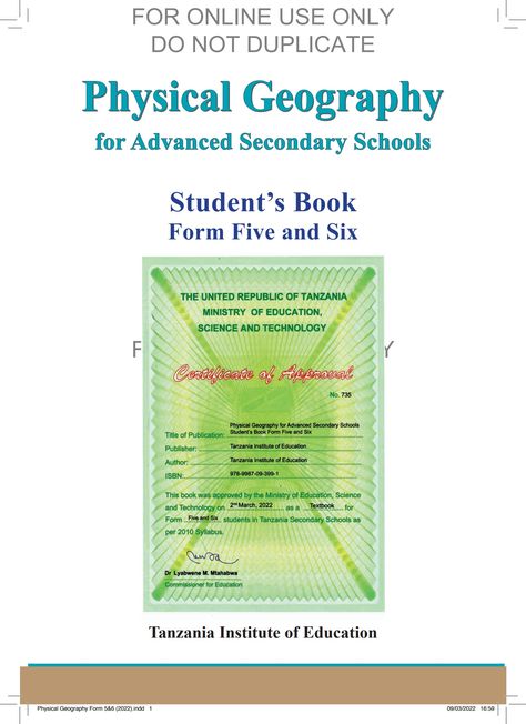 Physical Geography Notes, Geography Notes, Physical Geography, Ministry Of Education, Secondary School, Science And Technology, Geography, House Plans, Physics