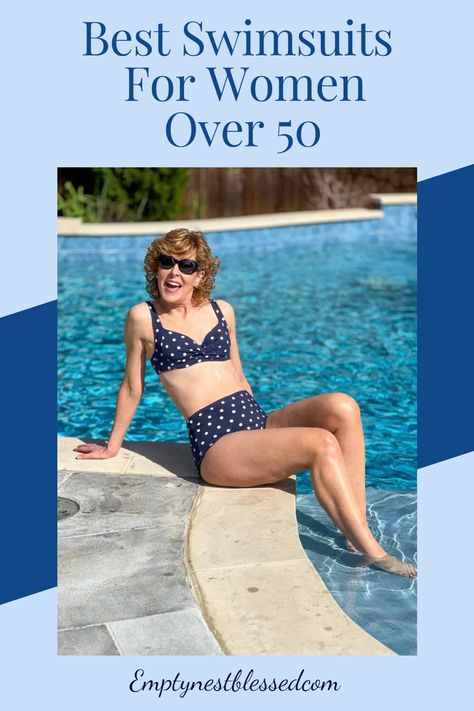 Finding a swimsuit when you’re over 50 can be a challenge! We’ve done the work for you! Here are the best swimsuits for women over 50. Swimsuits For 50 Year Old Women, Bathing Suits For Women Over 50, Bright Swimsuit, Swimwear 2024, 60 Year Old Woman, Flattering Swimsuits, Swimsuit Trends, Empty Nest, Swimsuits For Women