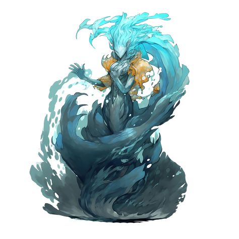 Epic High Detailed Water Elemental: High Fantasy Magic and Roleplay games Dnd Water Elemental, Water Spirit Fantasy Art, God Of Water Fantasy Art, Fantasy Elemental Art, Water People Art, Light Elemental Fantasy Art, Water Elemental Art, Water Person Art, Water Elemental Dnd