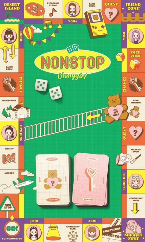 Joululahjat Diy, Monopoly Board, Board Game Design, 카드 디자인, Oh My Girl, Editing Inspiration, Graphic Design Fun, Illustrations And Posters, Graphic Design Posters