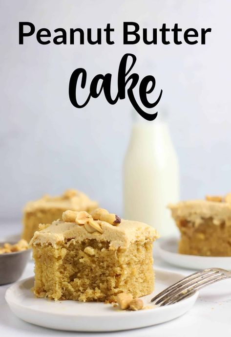 This easy from scratch, old-fashioned peanut butter cake is frosted with a peanut butter cream cheese frosting recipe. An easy sheet cake dessert to wow your guests! Easy Peanut Butter Cake, Peanut Butter Sheet Cake, Easy Cake Recipe, Kitchen Staples, Butter Cake Recipe, Cream Cheese Frosting Recipe, Peanut Butter Cake, Peanut Butter Frosting, Butter Frosting