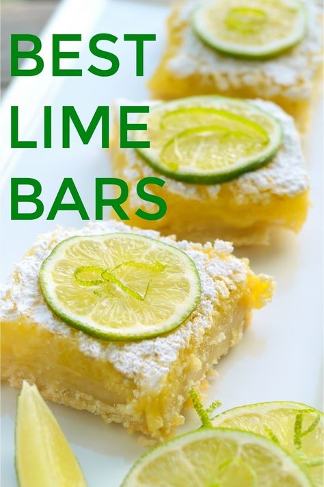 Lime Bars Recipe, Making Pie Crust, Easy Bar Recipes, Raspberry Scones, Lime Tart, Dessert Waffles, Lime Pie Recipe, Lime Bars, Cookies Bars