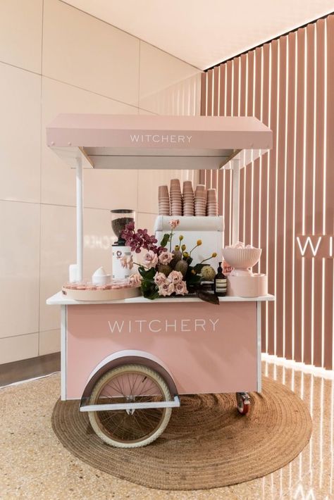 Wedding Bar Cart, Mobile Coffee Cart, Gerobak Dorong, Mobile Coffee Shop, Mini Cafe, Wedding Rental, Napkins Paper, Cart Ideas, Food Cart Design