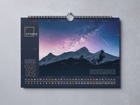 Landscape Calendar 2023 Preview - GraphicRiver Calendar 2023 Template, 2023 Template, Calendar Landscape, Landscape Calendar, Creative Look, Calendar 2023, Calendar 2020, 12 December, Calendar Design