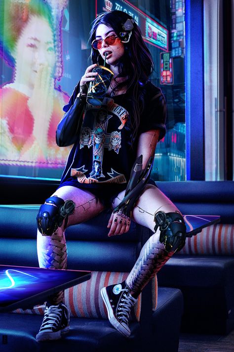 🖤subscribe Pinterest: piroz_zhok Cyberpunk Mode, Ville Cyberpunk, Cyberpunk Outfit, Style Cyberpunk, Cyberpunk 2020, Art Cyberpunk, Cyberpunk Rpg, Cyberpunk Girl, New Retro Wave