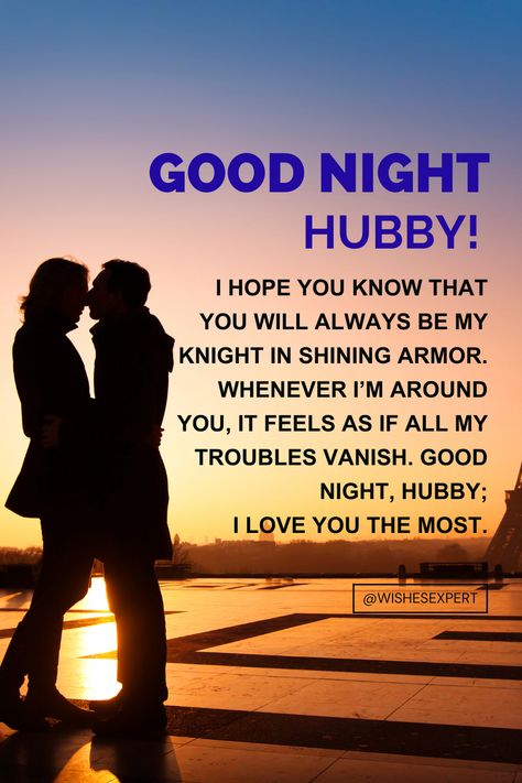 Let your husband know that you’re grateful to have him in your life and that you hope he sleeps well, especially if you want to dissolve any silly arguments had beforehand. Take your pick from any of these 35 good night messages for your husband to ensure you both sleep knowing how much you love each other. Good Night My Husband Quotes, Good Night Husband, Cute Good Night Texts For Him, Good Night My Husband, Good Night Quotes For Husband, Good Night Quotes For Him, Poems For Your Boyfriend, Sweet Good Night, Messages For Husband