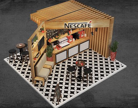 NESCAFE-MAGGI EXHIBITION BOOTH on Behance Cafe Booth Design Exhibition, Cafe Booth Design, Cafe Booth, Coffee Booth, Booth Design Exhibition, Stand Pameran, Exhibition Stall Design, Cafe Shop Design, Interior Design Presentation