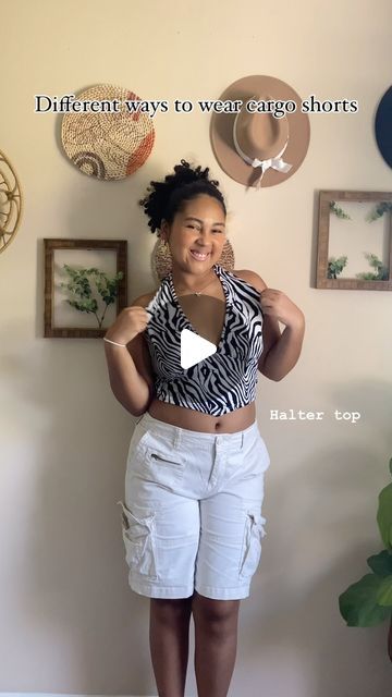 Rheanna ʚ❤︎ɞ on Instagram: "Styling tips on cargo shorts for summer 🩳 🌞
Which top matches more? 🤔 
Cargo shorts: @aeropostale 

	#StreetStyle
·	#Stylish
·	#Fashion2024
·	#EcoFashion
·	#streetstyle2024 
Fashion trends
Style tips
Outfit inspiration
Fashion must-haves
Style advice
Fashion trends 2024" Shorts For Summer, Style Advice, Inspiration Fashion, Trends 2024, Eco Fashion, Matching Top, Styling Tips, Style Tips, Summer Shorts