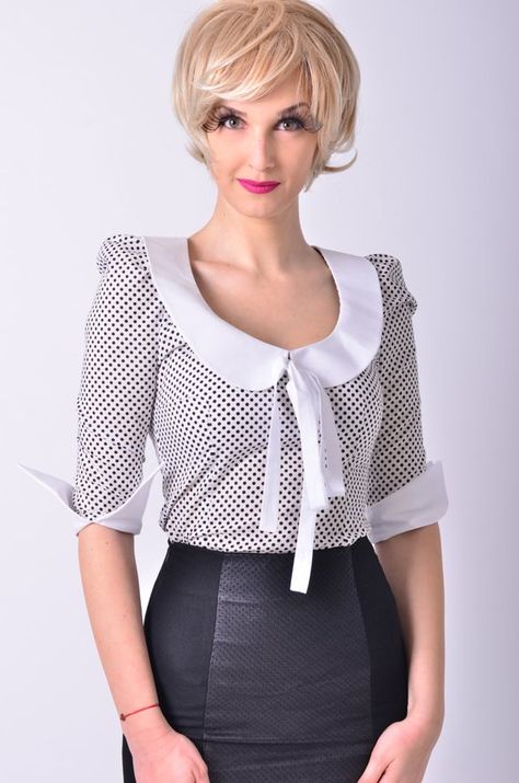 Comfortable Blouses, Women Blouses Fashion, Bow Shirts, Womens Blouses, Pretty Blouses, Cute Blouses, Vestidos Vintage, Influencers Fashion, Fashion Attire