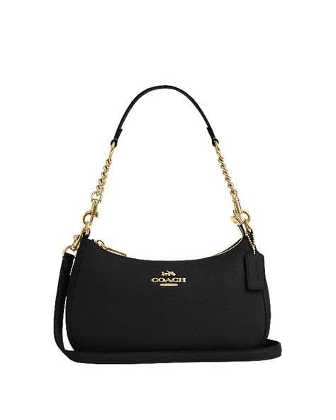 COACH® Outlet | Teri Shoulder Bag Coach Shoulder Bag Black, Coach Black Shoulder Bag, Coach Bag Black, Coach Black Bag, Coach Purse Outfit, Coach Bags Handbags, Purse Wishlist, Tas Coach, Cute Shoulder Bags