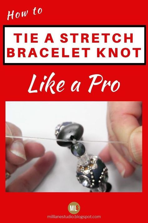 Stretch Bracelet Knot, Stretch Bracelets Diy, Stretch Beaded Bracelets Diy, Bracelet Knot, Making Jewelry For Beginners, Beaded Beads, Jewelry Knots, Bracelet Knots, Come Undone