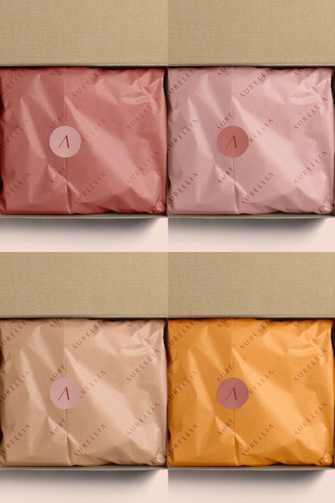 Tissue paper design for Aurellia Natural Beauty packaging. #tissuepaperdesign #packagingdesign #boxpackaging #branddesign #brandidentity #productdesign #packagingdesigner #elegant #ecofriendly #ecobeauty #boxdesign Fashion Box Packaging Design, Nice Packaging Ideas, Branded Shipping Packaging, Package Ideas For Clothing, Business Package Ideas, Fashion Branding Packaging, Inside Packaging Ideas, Packaging Shipping Ideas, Creative Packaging For Clothes