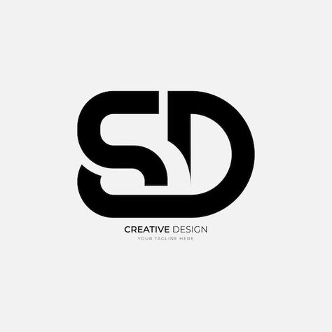 Letter sd or ds modern shape unique abst... | Premium Vector #Freepik #vector #logo-elements #logo-design #business-logo #brand-logo Ds Monogram Logo Design, Ds Logo Design Letter, D Logo Design Ideas, S D Logo, Sd Logo Design, S Monogram Logo, 3 Letter Logo, Sd Logo, Elements Logo