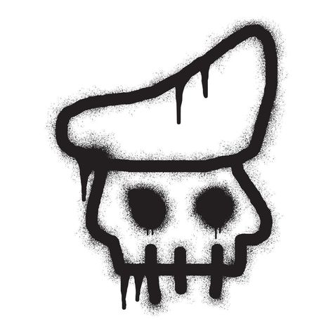 Ghost Graffiti, Black And White Graffiti, Skull Ghost, Paint Vector, Black Spray Paint, The Skull, Spray Paint, Black Top, Vector Art