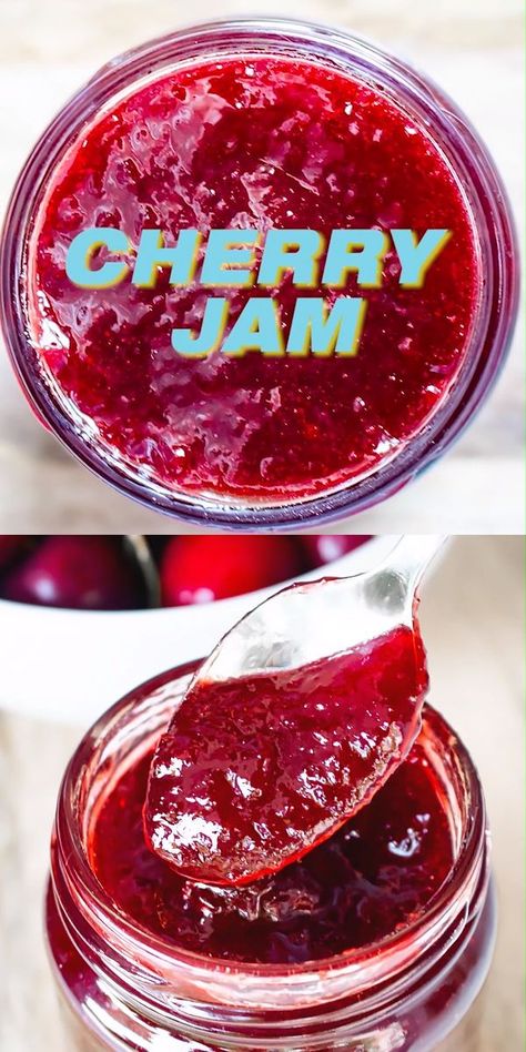 Cherry Jam Recipe, Sour Cherry Recipes, Fresh Cherry Recipes, Sour Cherry Jam, Cherry Jam Recipes, Eclectic Table, Jam Making, Jam Recipes Homemade, Cherry Jam