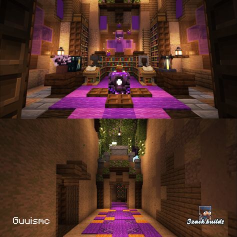 Enchanted Purple Haze Tower - This my first & amazing collab with @3zack.builds - We have a lot of fun with this 👏 - Dont forget check out @3zack.builds - Download Available on patreon #minecraft #minecraftbuilds #minecrafthouse #minecraftinspiration #minecraftfantasy #minecrafters Amethyst Enchanting Room Minecraft, Minecraft Amythest Build, Minecraft Houses Purple, Minecraft Purple House, Enchantment Room Minecraft Ideas, Enchantment Table Room Minecraft, Amethyst Minecraft, Minecraft Room Ideas In Game, Enchantment Room Minecraft