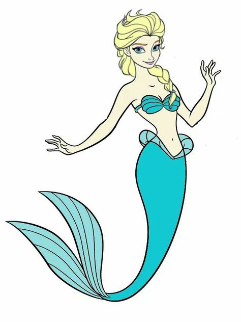 Elsa as a merimaid Elsa Mermaid, Frozen Mermaid, Popeye Cartoon, Blue Tail, Mermaid Coloring Pages, Disney Elsa, Mermaid Coloring, Mermaid Princess, Dinosaur Kids