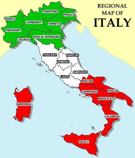 Regional Map of Italy Map Of Italy Regions, Italy For Kids, Map Of Italy, Italy Trip Planning, Lap Book, Italian Language Learning, Italy Map, Regions Of Italy, Italy Travel Guide