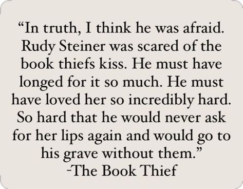 The Book Thief quote about Rudy The Book Thief Rudy, Thief Quotes, Thief Quote, Book Thief, The Book Thief, Book Memes, Real Friends, Some Words, Change Me