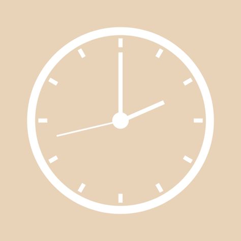 Clock Beige Aesthetic App Icons Beige Clock, App Icon Aesthetic Clock, Clock Logo Aesthetic, Beige Clock Icon, Cute Clock Icons, Light Beige App Icons, Clock Icon Aesthetic, Aesthetic Clock Icon, App Icons Clock