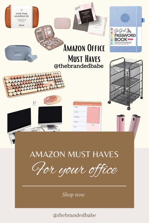 Amazon Office Must Haves Work, Amazon Office Favorites, Amazon Home Office Must Haves, Aesthetic Things To Buy On Amazon, Amazon Desk Must Haves, Office Must Haves Work, Office Sanctuary, Amazon Office Must Haves, Amazon Office Finds