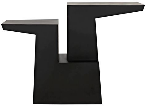 This pared down console is the essence of simplicity. Handcrafted of metal with a deep black finish, it is sleek, sophisticated, and very contemporary.Product Overview Finish: Matte Black Dimensions: 48"W x 16"D x 34"H Material: Industrial Steel Weight: 131 lb Brass Console Table, Modern Entry, Metal Console, Sideboard Console, Console Tables, Deep Black, Modern Aesthetics, Metal Finishes, Black Steel