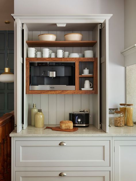 Teddy Edwards Goodwood Range - Kitchen - Other - by Kitchen Architecture Ltd | Houzz IE Pantry Design, Kitchen Units, Pantry Cabinet, Kitchen Redo, Traditional Kitchen, Kitchen Pantry, Coffee Kitchen, Cabinet Design, Küchen Design