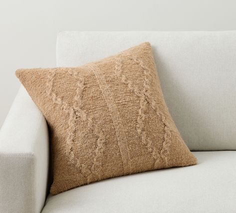 Diamond Cable Knit Pillow | Pottery Barn Cable Knit Pillow, Suede Pillows, Knit Pillow, Linen Pillow Covers, Down Feather, Belgian Linen, Leather Pulls, Linen Pillows, Pottery Barn