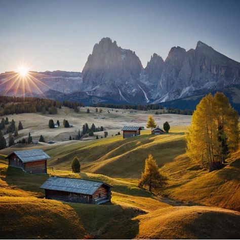 Alpi Siusi, Dolomites in Italy, Europe, by photographer Martin Rak October Morning, Italy Trip Planning, Crisp Morning, Travelling Abroad, South Tyrol, Italy Aesthetic, Visit Italy, Travel Images, Travel Insurance