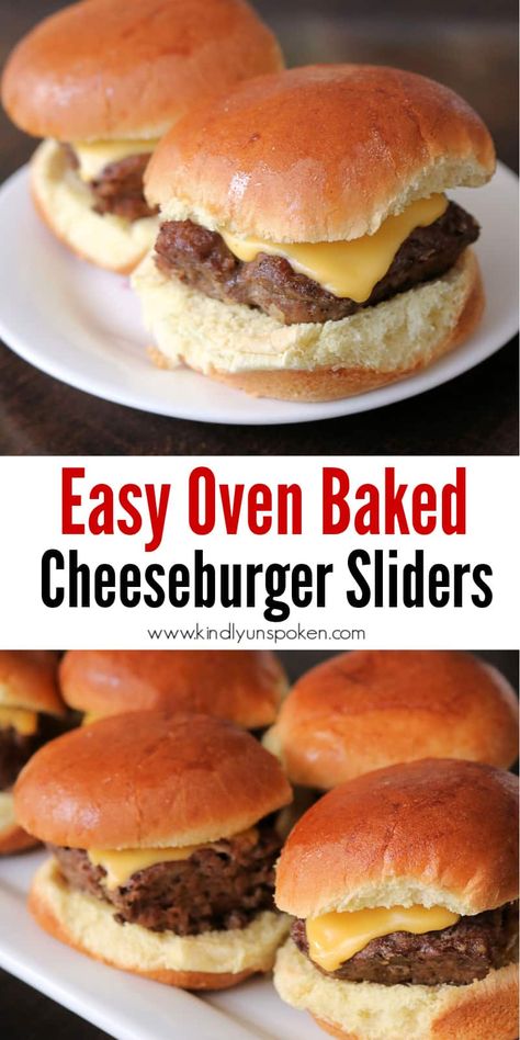 Oven Sliders, Sliders Recipes Hamburger, Easy Cheeseburger Sliders, Baked Hamburgers, Hamburger Sliders, Recipes Hamburger, Cheeseburger Sliders, Burger Seasoning, Beef Sliders