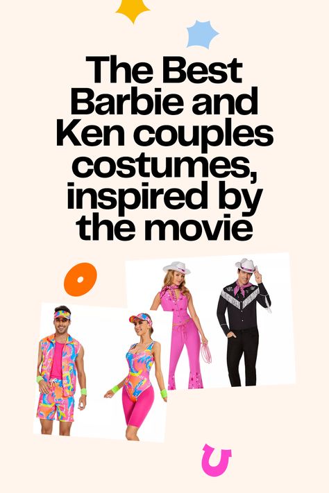 Barbie and Ken Halloween costume ideas for couples Barbie Ken Costume Couple Halloween, Barbie And Ken Costume Couple, Barbie Movie Costumes, Barbie And Ken Halloween, Ken Halloween Costume, Pink Jumpsuits Outfit, Barbie And Ken Costume, Lacrosse Outfits, Workout Barbie