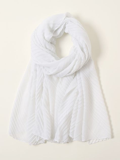 Pleated Scarf, White Casual, Amazing Products, Dress Pattern, Winter Scarf, Dress Patterns, Women Accessories, Free Shipping, Pattern