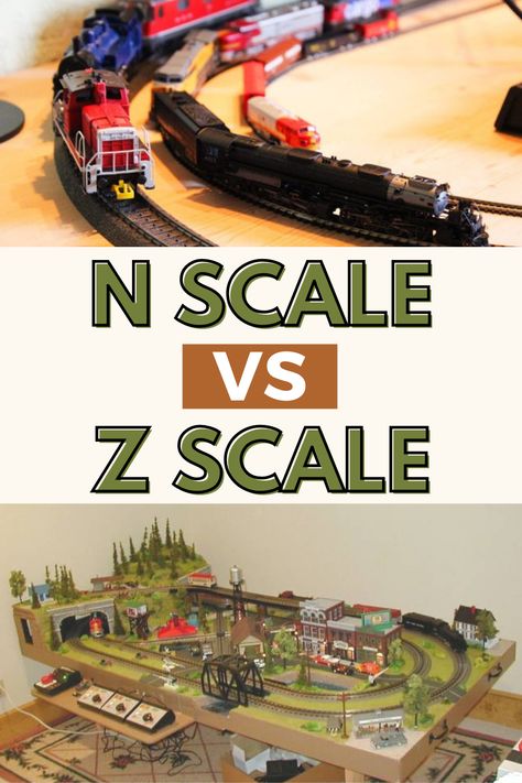 Which small scale model train should you start with? Read on to find out which one is right for you! Z Scale Model Train Layouts, N Scale Model Train Layouts, N Scale Coffee Table Layout, Z Scale Trains, Train Table Layout, N Scale Buildings, Model Trains Ho Scale, N Scale Train Layout, N Scale Layouts